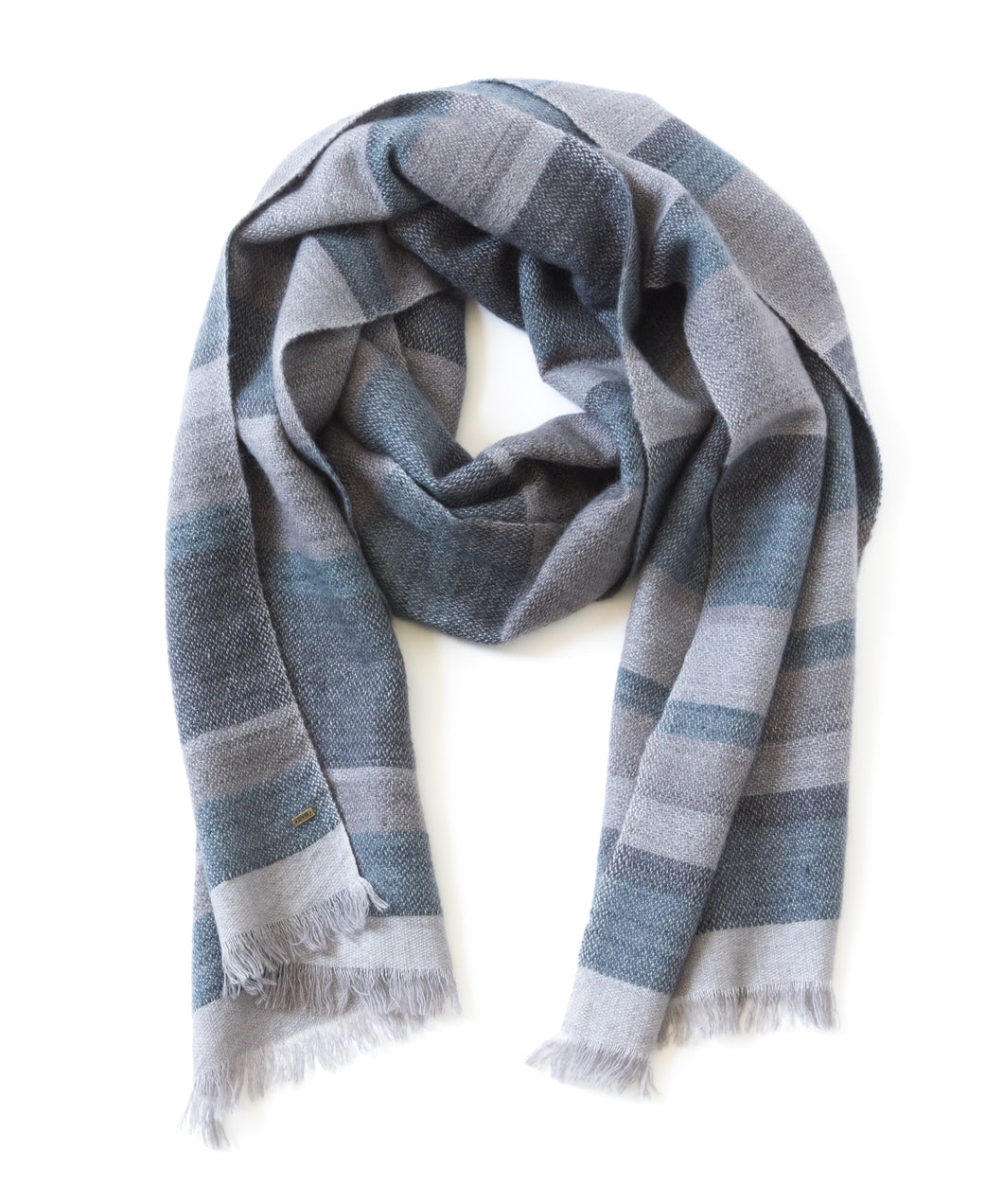 KOSA CASHMERE STRIPED NARROW SCARF